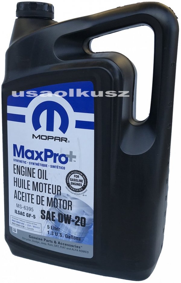 Syntetyczny olej silnikowy 0W20 MOPAR GF-5 MS-6395 5l