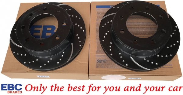 Tylna NAWIERCANA NACINANA tarcza hamulcowa 330mm EBC seria GD GMC Yukon XL 2500 2000-2007