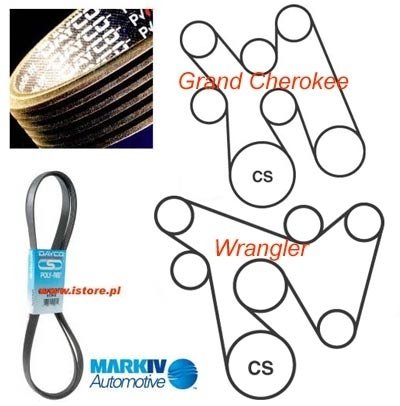 Pasek micro wielorowkowy Jeep Wrangler TJ 4,0 2000-2006 +AC