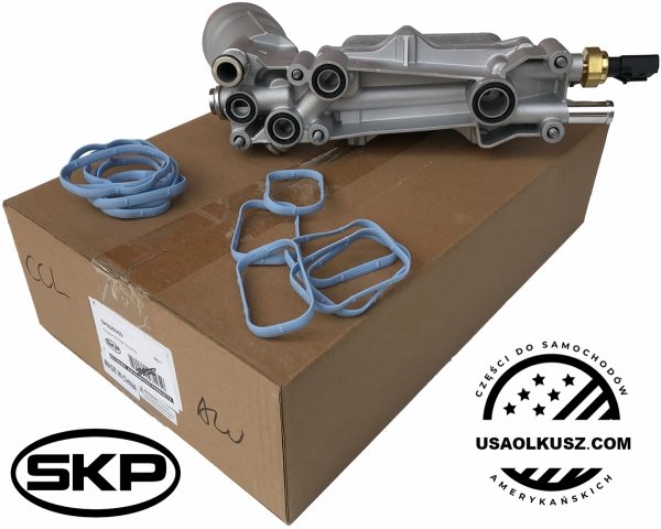 ALUMINIOWA obudowa filtra oleju z chłodnicą oraz czujnikami Dodge Journey 3,6 V6