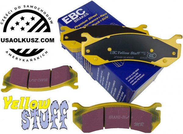 Przednie klocki YellowStuff + tarcze hamulcowe EBC seria PREMIUM Chevrolet Astro 2003-