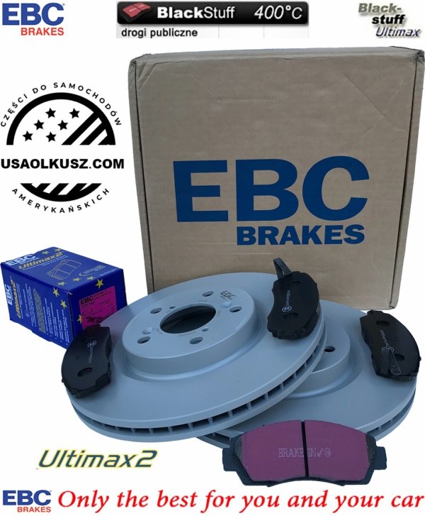 Przednie klocki Ultimax2 + tarcze hamulcowe EBC seria Premium Honda Odyssey 2011-2014