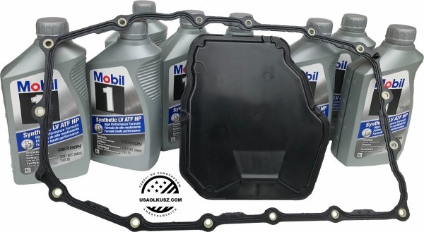 Filtr uszczelka olej Mobil1 Synthetic LV ATF HP DEXTRON skrzyni biegów 8L90 GMC Sierra 1500 2015-