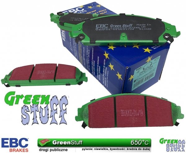 Przednie klocki GreenStuff + tarcze hamulcowe 345mm EBC seria USR Chrysler 300C
