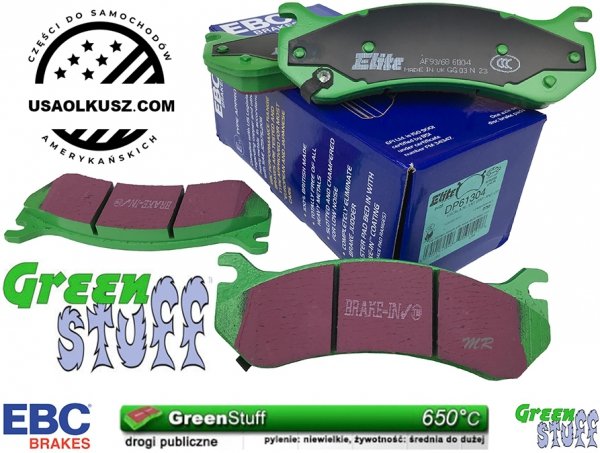 Przednie klocki GreenStuff + tarcze hamulcowe EBC seria PREMIUM GMC Sierra 1500 -2007