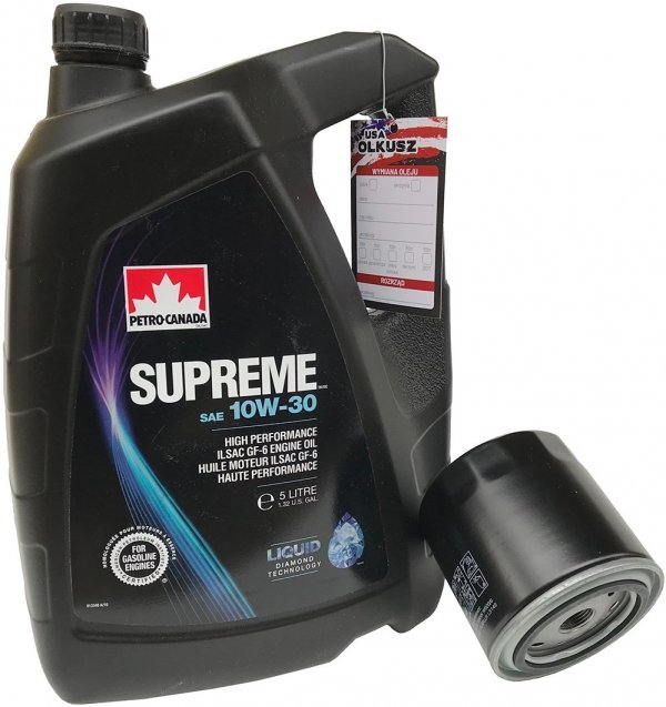 Filtr + olej SUPREME 10W30 Dodge Caravan