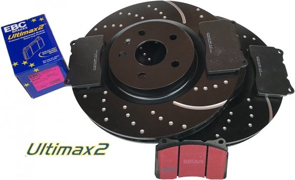 Przednie klocki Ultimax2 + tarcze hamulcowe 355mm EBC seria GD Chevrolet Camaro SS 2010-2011