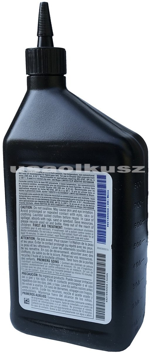 Oryginalny olej mostu MOPAR MS-9763 Chrysler Aspen