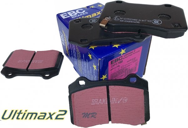 Tylne klocki Ultimax2 + NACINANE tarcze hamulcowe EBC seria USR Dodge Durango SRT Hellcat