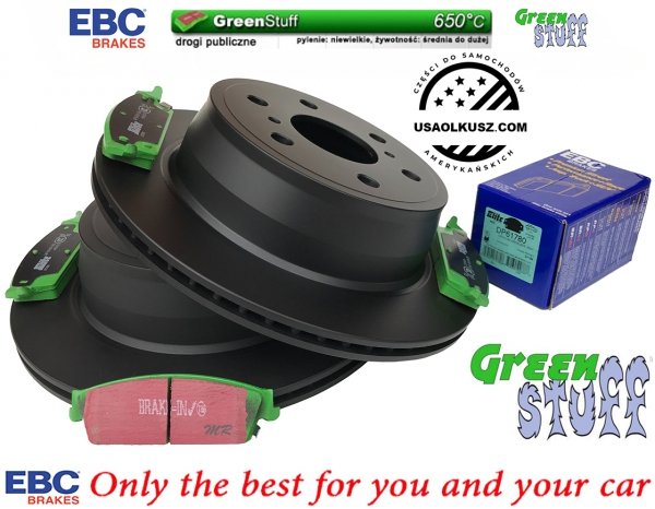 Tylne klocki GreenStuff + tarcze hamulcowe EBC seria PREMIUM Chevrolet Silverado 1500 2007-2019