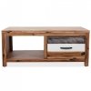 Stolik kawowy z litego drewna akacjowego, 90x50x37,5 cm