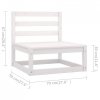 3-osobowa sofa ogrodowa z poduszkami, lite drewno sosnowe
