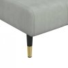 Sofa rozkładana L, jasnoszara, 275x140x70 cm, aksamit