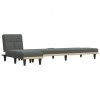 Sofa rozkładana L, ciemnoszara, 255x140x70 cm, tkanina