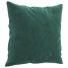 2-osobowa sofa z poduszkami, ciemnozielona, 140 cm, aksamit