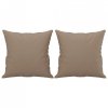2-osobowa sofa z poduszkami, cappuccino, 140 cm, sztuczna skóra