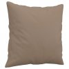 2-osobowa sofa z poduszkami, cappuccino, 140 cm, sztuczna skóra