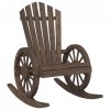Krzesła bujane Adirondack, 2 szt., lite drewno jodłowe