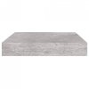 Półki ścienne, 4 szt., szarość betonu, 23 x 23,5 x 3,8 cm, MDF