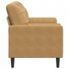 2-osobowa sofa z poduszkami, kolor cappuccino, 140 cm, aksamit
