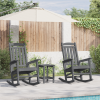 2 szt. jasnoszary fotel bujany 70x92x107.5 cm HDPE,  jasnoszary fotel bujany 70x92x108 cm HDPE