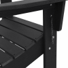 Składane krzesła Adirondack  2 sztuki Czarne 74.5x80.5x90 cm HDPE, Składane krzesło Adirondack  Czarne 74.5x80.5x90 cm HDPE