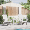 Krzesła Adirondack 2 sztuki Białe 74x82x90 cm HDPE,  Krzesło Adirondack Białe 74x82x91 cm HDPE