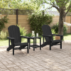 Krzesła Adirondack 2 szt. Czarne 74x82x90 cm HDPE,  Krzesło Adirondack Czarne 74x82x91 cm HDPE