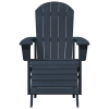 Krzesła Adirondack z podnóżkami 2 szt. granatowy HDPE,  Krzesło Adirondack z podnóżkiem granatowy HDPE