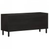 Szafka pod telewizor, czarna, 105x33x46 cm, lite drewno mango