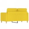Sofa 2-osobowa, jasnożółta, 120 cm, tapicerowana tkaniną