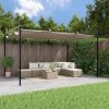 Pergola ze zwijanym dachem, taupe, 395x292x230 cm