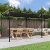 Pergola ze zwijanym dachem, antracytowa, 589x292x230 cm