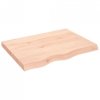 Półka, 80x60x(2-6) cm, surowe lite drewno dębowe