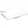 Półka, 80x60x(2-6) cm, surowe lite drewno dębowe