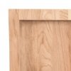 Półka, brązowa, 100x50x(2-6) cm, lakierowane lite drewno dębowe