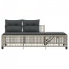 3-cz. narożna sofa ogrodowa z poduszkami, jasnoszara