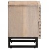 Szafki nocne, 2 szt., 40x34x46 cm, bielone drewno mango