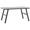 Stolik kawowy do ogrodu, czarny, 90x45x35 cm, malowana stal