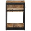 Szafka nocna 40x35x50 cm lite drewno surowe mango