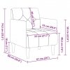 Sofa Fotel z Podłokietnikami Czarny 55 cm Aksamit