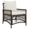 Fotel ogrodowy z poduszkami Brązowy 60x70x78 cm Poli Rattan