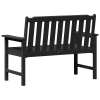 Ławka ogrodowa Czarna 120 cm HDPE