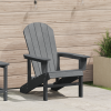Krzesło Adirondack  Jasnoszare 74x82x91 cm HDPE