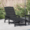 Leżak  Czarny 53x162x98.5 cm HDPE