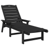 Leżak  Czarny 53x162x98.5 cm HDPE