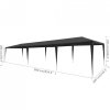 Namiot imprezowy, 3 x 9 m, PE, antracytowy