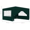 Namiot imprezowy ze ściankami, 4x4 m, zielony, 90 g/m²