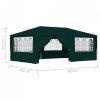 Namiot imprezowy ze ściankami, 4x6 m, zielony, 90 g/m²
