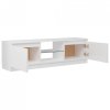 Szafka pod TV z oświetleniem LED, biała, połysk, 120x30x35,5 cm